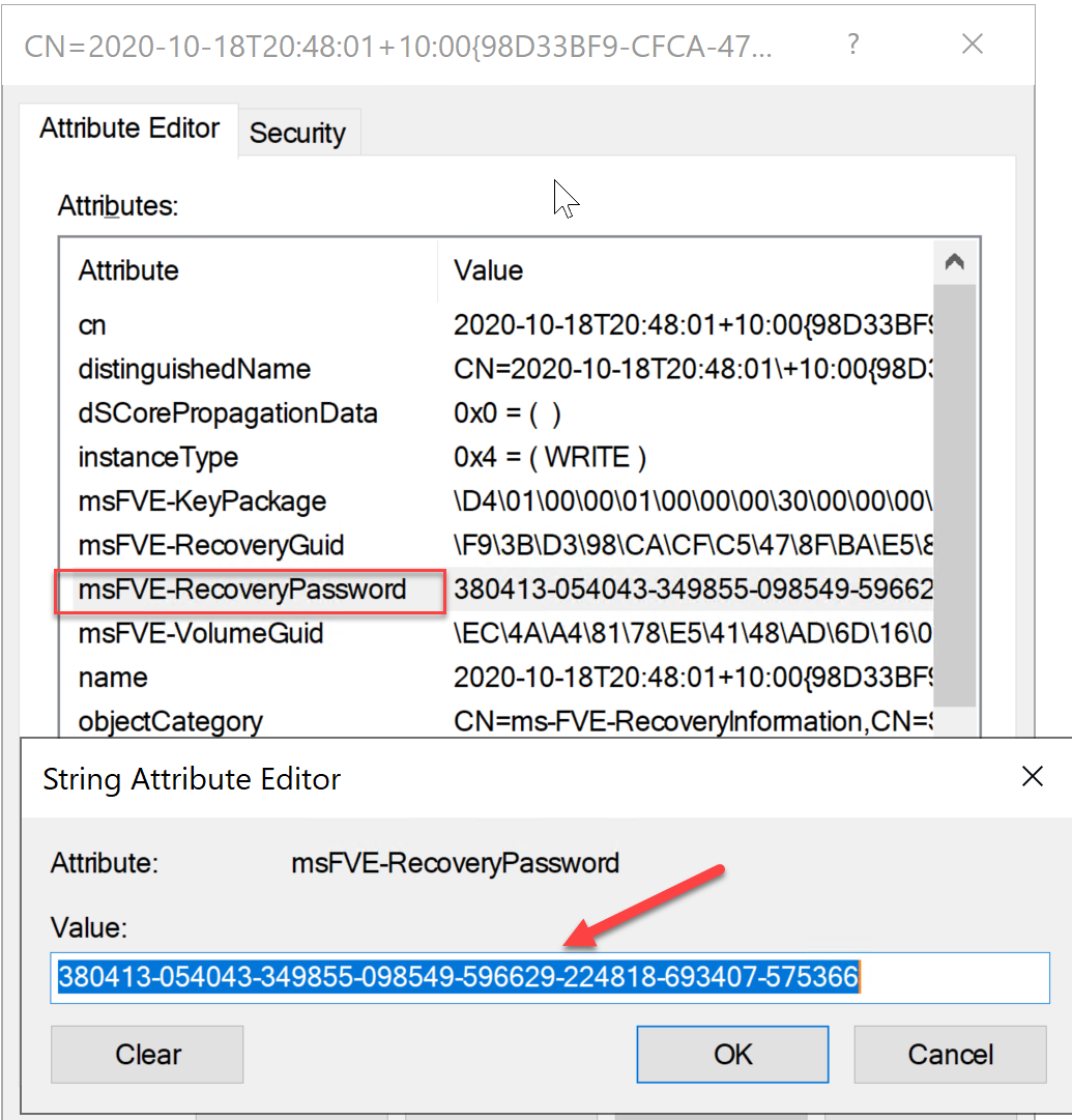 How to get BitLocker Recovery Password from Active Directory