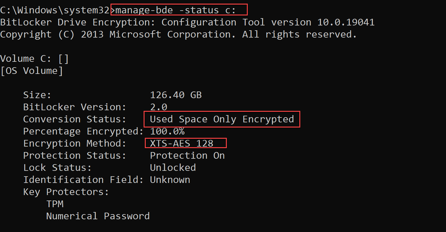 How to enable and recover BitLocker recovery key Configuration
