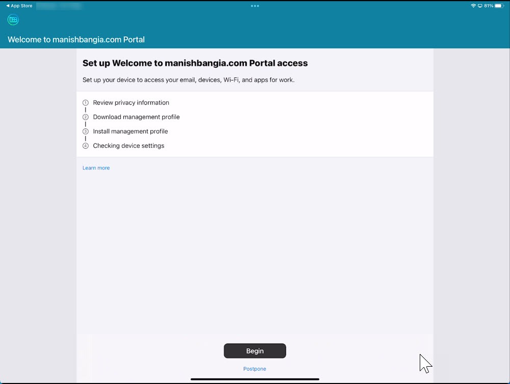 Set up Company Portal access