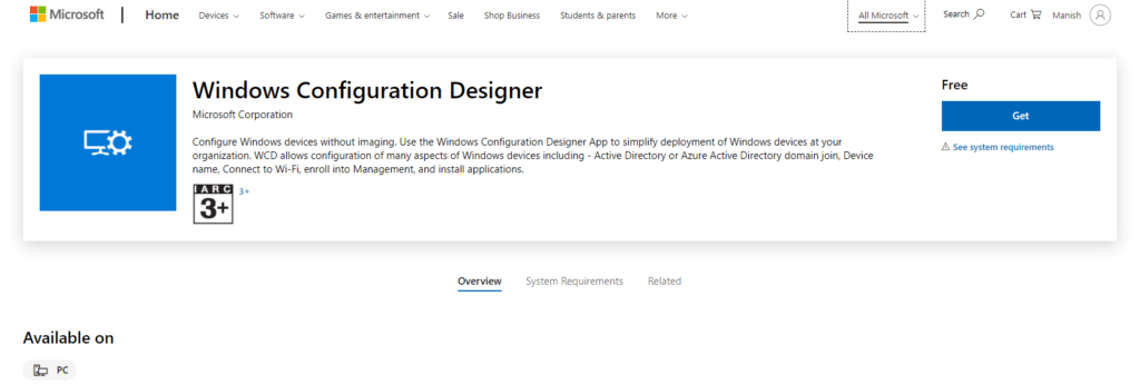 Download Windows Configuration Designer
