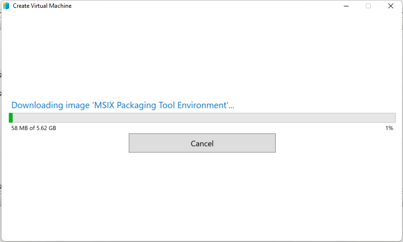 Download MSIX Packaging Tool Environment
