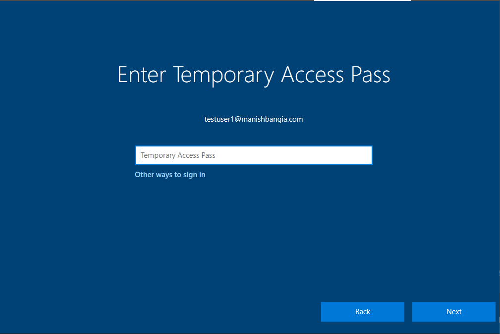 Usage of Temporary Access Pass with Windows Autopilot