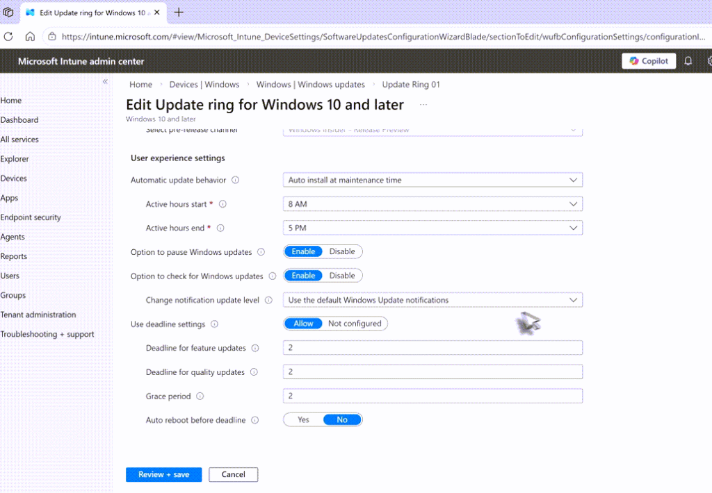How to deploy feature update using Microsoft Intune | Configuration ...