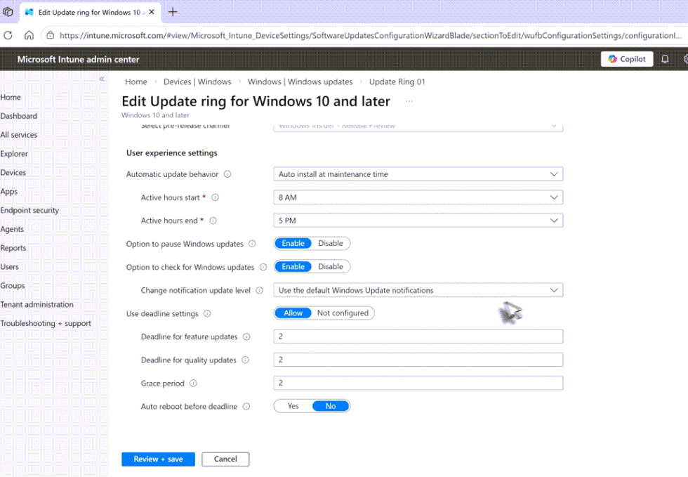 How to deploy feature update using Microsoft Intune | Configuration ...