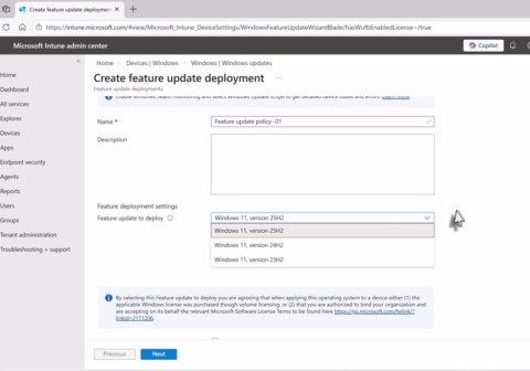 How to deploy feature update using Microsoft Intune | Configuration ...