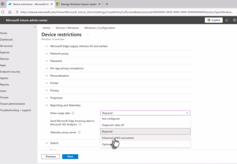 How to deploy feature update using Microsoft Intune | Configuration ...